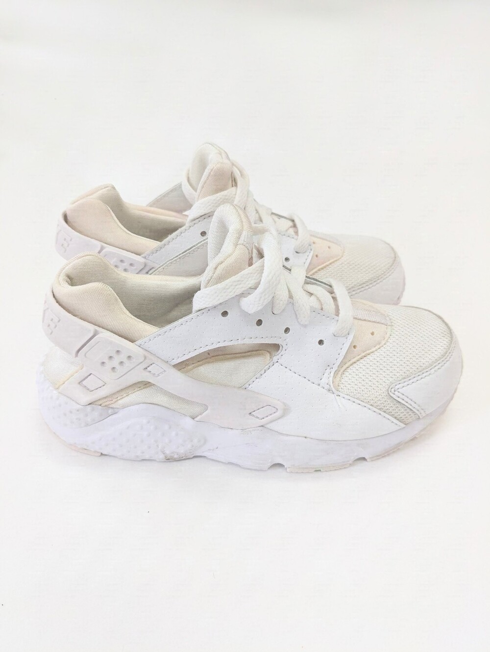 Kids Nike Air Huarache White On Off-White Sneakers